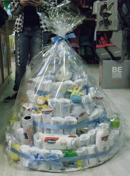 Gâteau de couches bébé