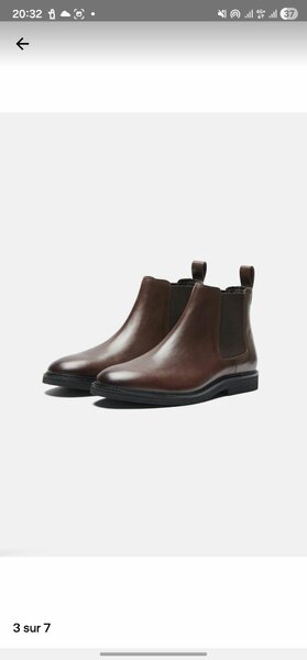 Bottines Chelsea cuir marron