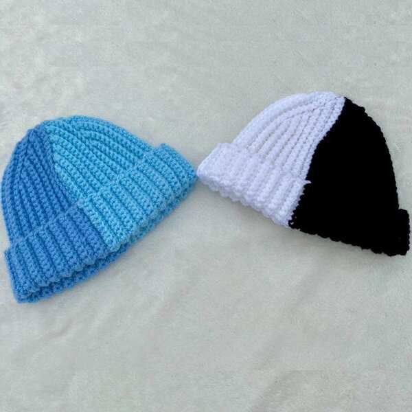 Bonnet tricoté multicolore