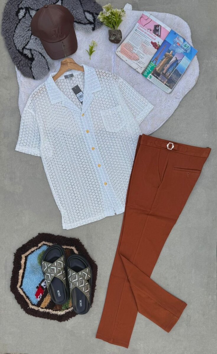 Ensemble chemise d'été et pantalon élégant