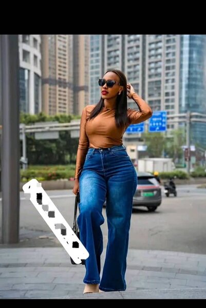 Jean évasé taille haute