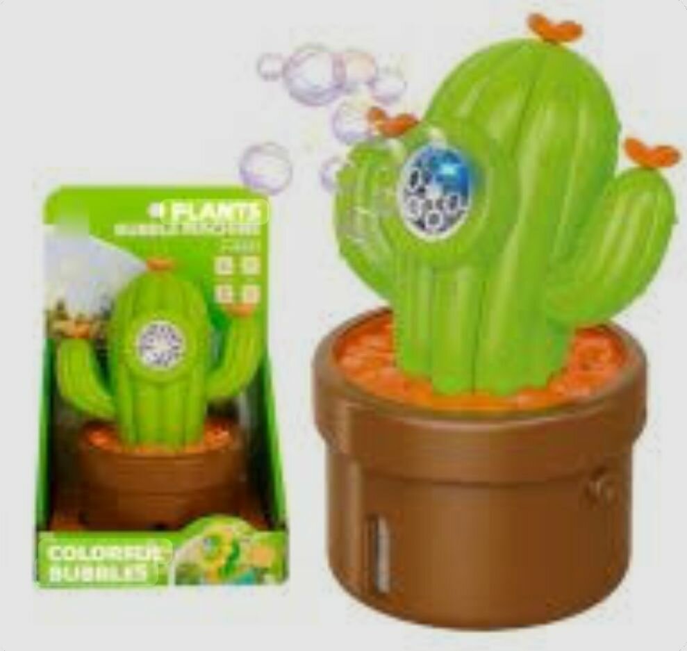 Machine à bulles cactus colorée