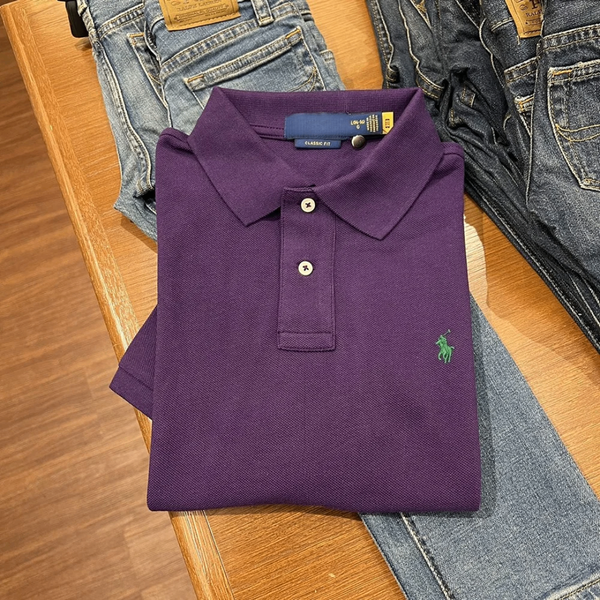 Polo en coton violet