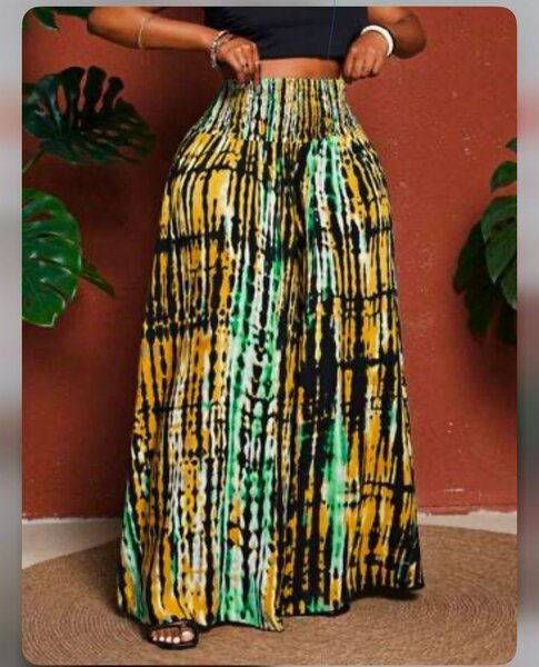 Pantalon fluide à motif bohème