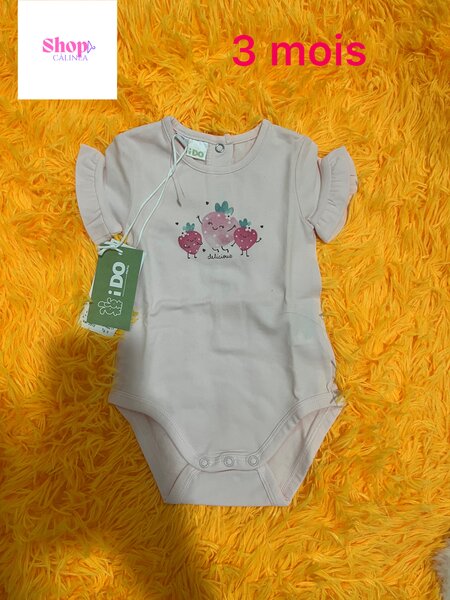 Body bébé rose 3 mois