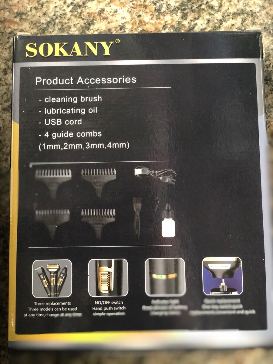 Tondeuse rechargeable à trois têtes