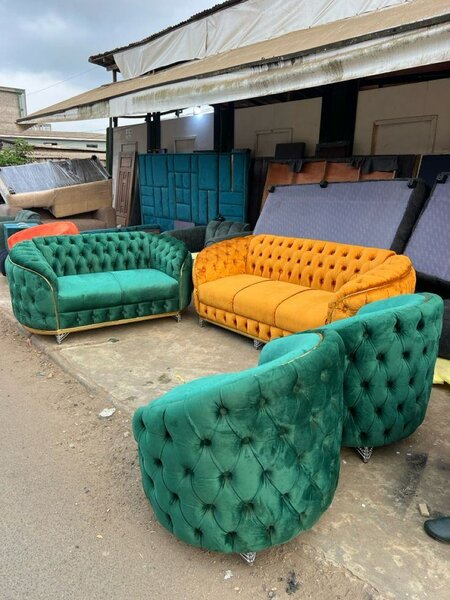 Canapé Chesterfield Luxe en Velours Vert