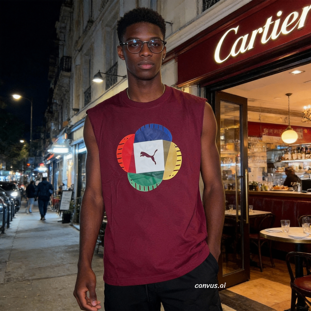 T-shirt homme Puma rouge sans manches