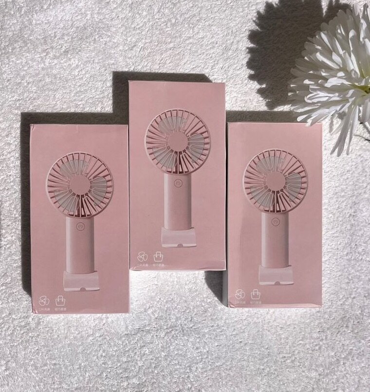 Baby blue rechargeable fan