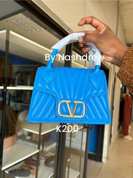 Women's small blue handbag