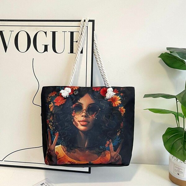 Sac cabas femme imprimé floral