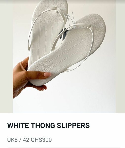 White Thong Slippers