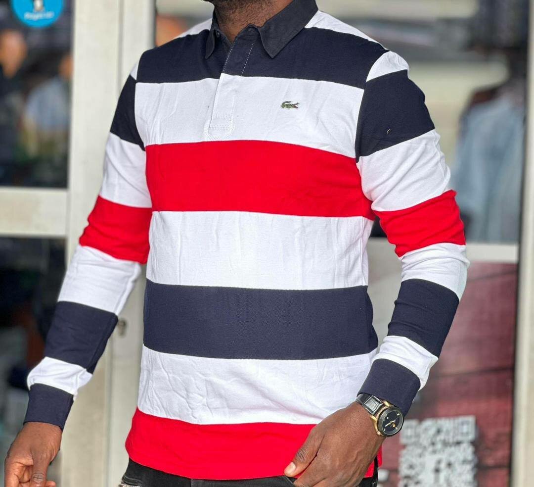 Polo à Rayures Homme Élégant