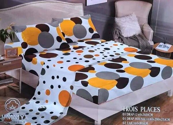 Ensemble Drap housse trois places