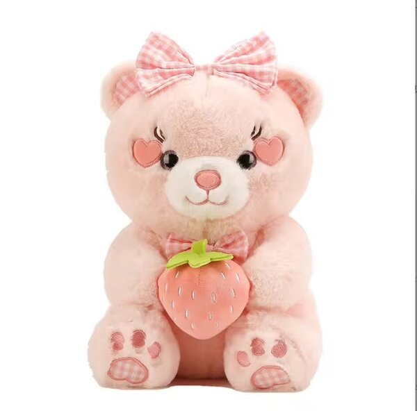 Peluche Ours Rose Fraise