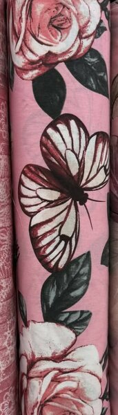 Рулон красивой узорчатой ткани Ранфорс