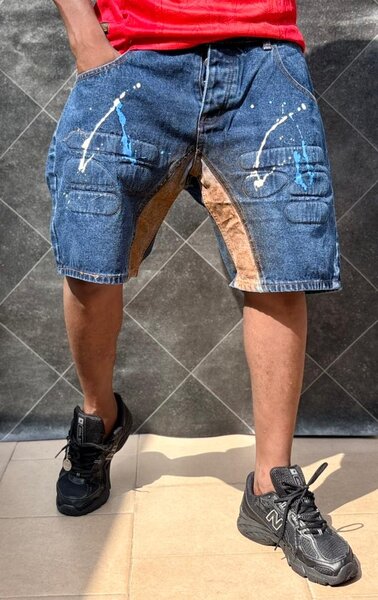 Short en jean décontracté homme