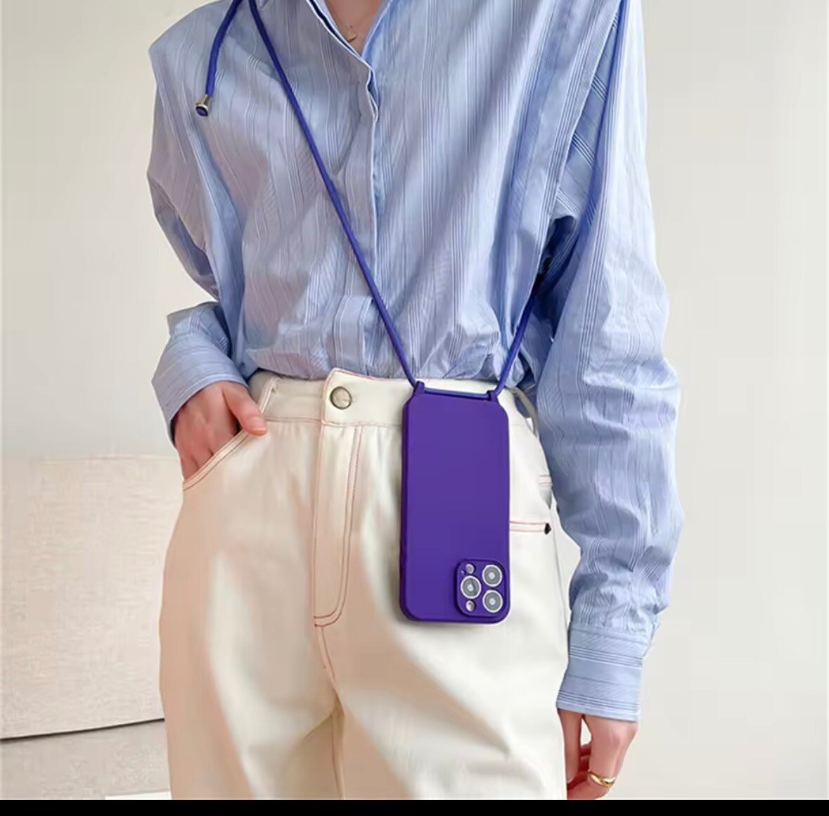 Coque téléphone avec cordon