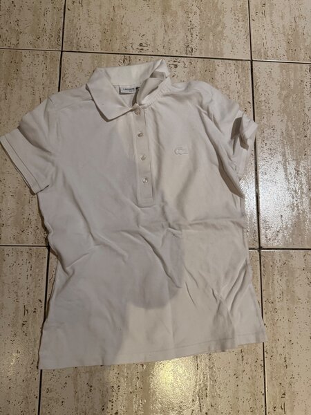 Polo blanc Lacoste femme