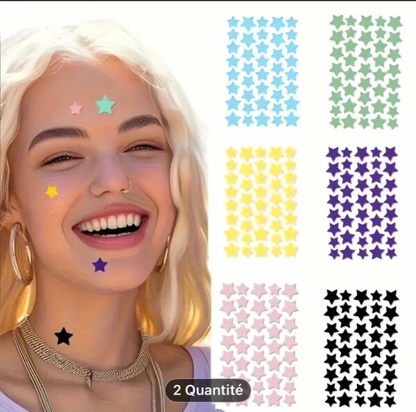 Autocollants Étoile Visage