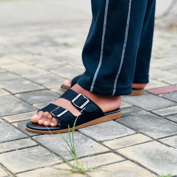 Sandales à boucles cuir