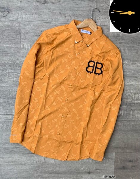 Chemise homme BB marron avec motif