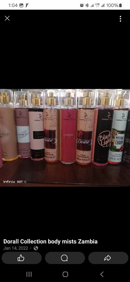 Body Mists by Dorall Collection