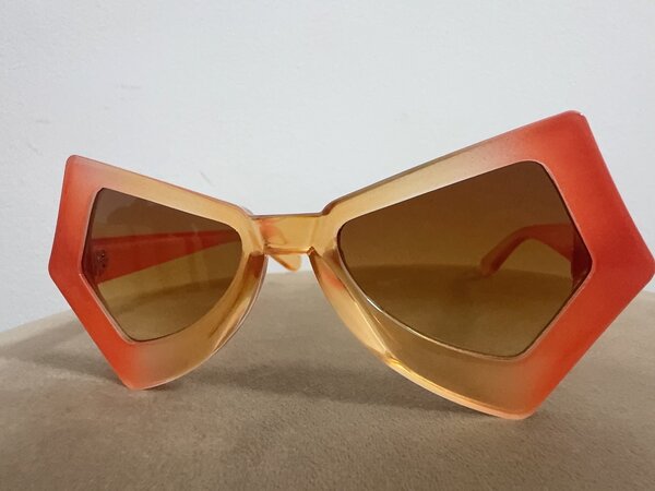 Bold Retro Orange Sunglasses