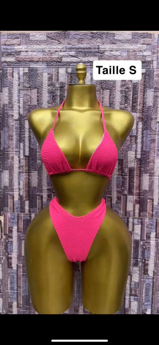 Bikini Femme Rose Taille S