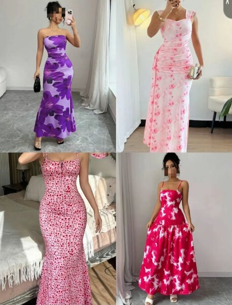 Robe longue imprimée pour femme