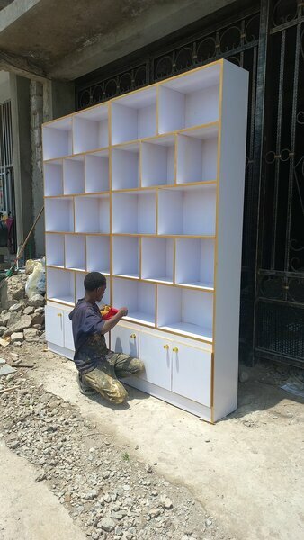Grande étagère bibliothèque blanche