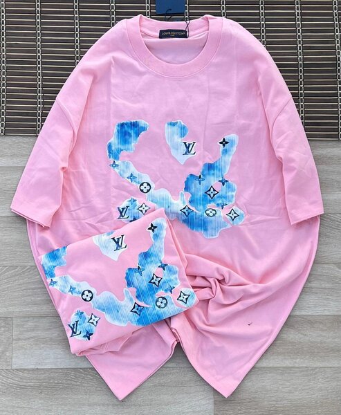 T-shirt oversize rose tendance