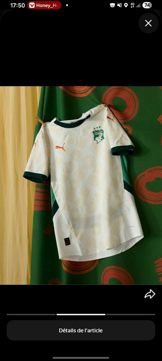 Maillot Équipe Côte d'Ivoire
