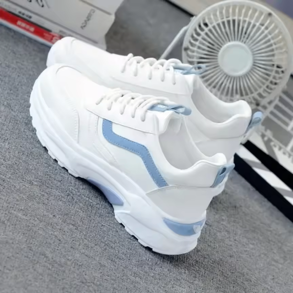Chaussures de sport épaisses blanches