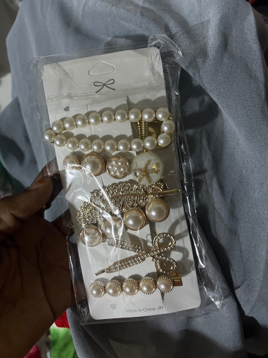 Lot barrette à cheveux perles