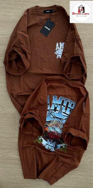 T-shirt Amiri Marron Homme