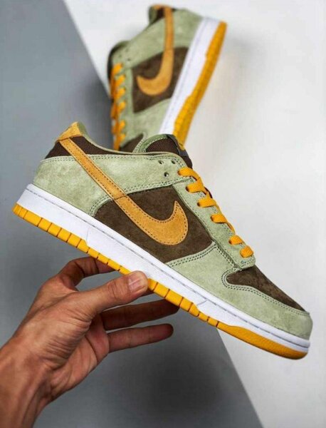 Baskets basses en daim vert