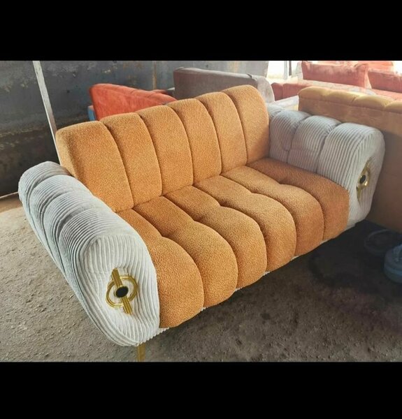 Canapé moderne en tissu et simili cuir