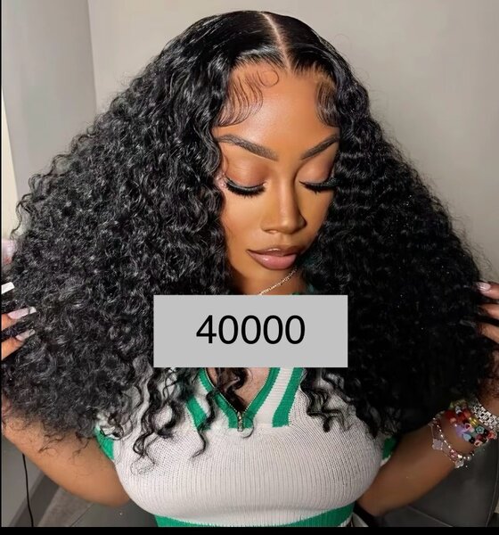 Perruque bouclée naturelle