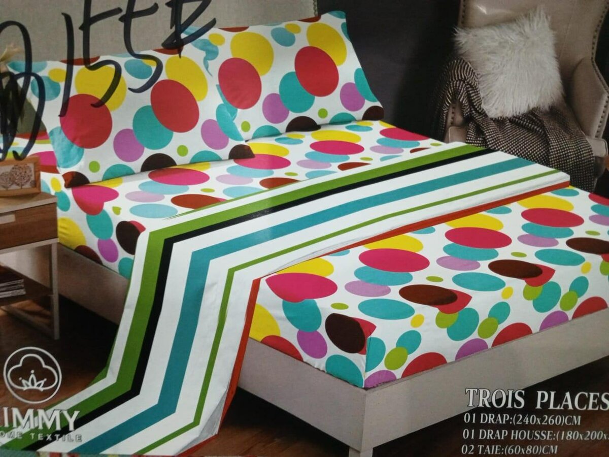 Ensemble Drap housse trois places