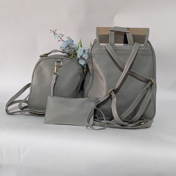 Kids leather 3 in 1 backpack