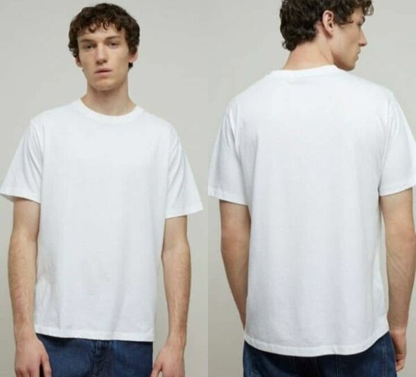 T-shirt blanc basique en coton