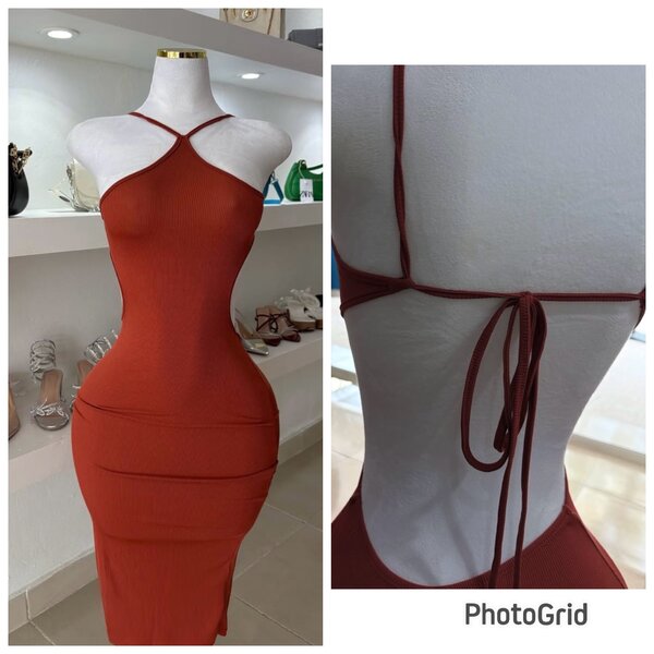 Robe moulante rouge élégante