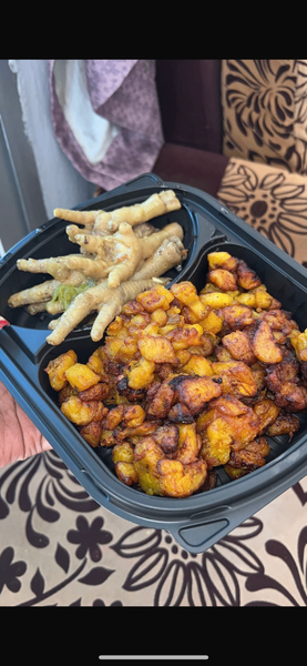 Alloco et patte de poulet