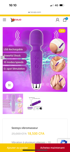 Vibromasseur Rechargeable USB