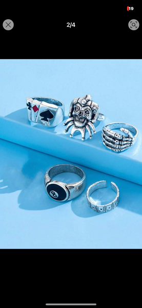 Bague homme mode punk