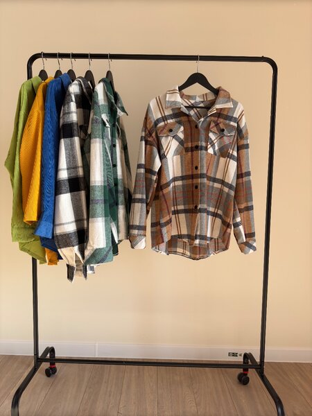 Женская клетчатая рубашка