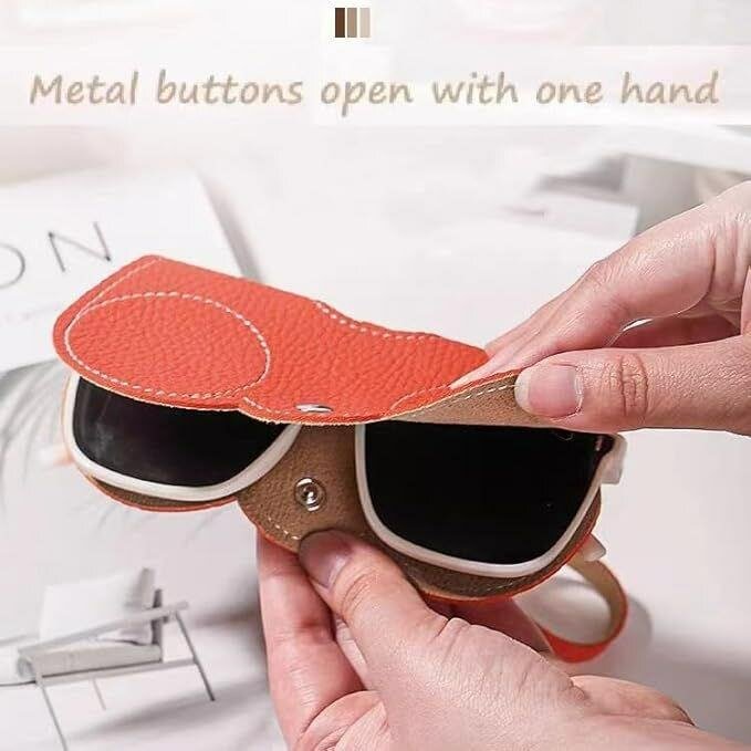 Etui à lunette cuir + pochette