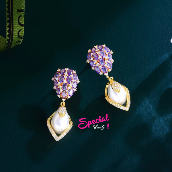 Boucles d'oreilles élégantes perles