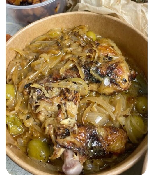 Du bon poulet Yassa,riz/attiek